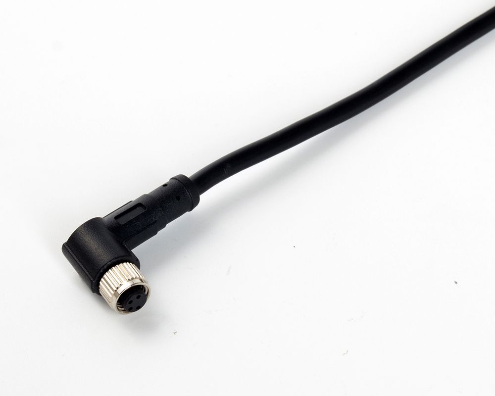 M5 Right Angle Molded Cable 3 4 Contacts A Coding Female Plug