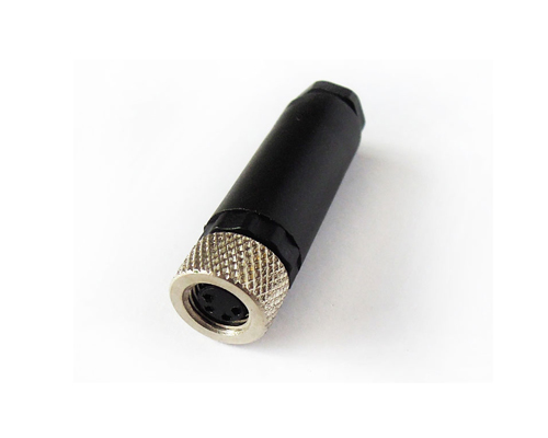 M8 Assembly Type Connector, Female Plastic Shell, 4 Contacts 