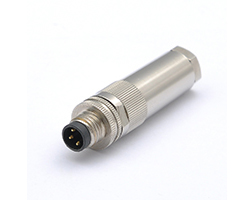 M8 Male Connector, Field Assembly type, Shielded Metal Shell