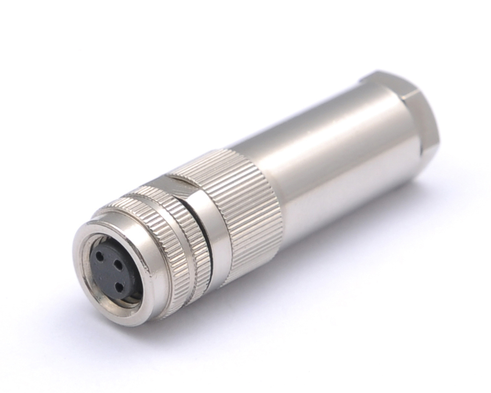 M8 Female Connector, Assembly Type, Shielded Stainless Steel Shell