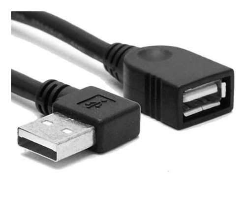 左弯 USB 2.0 A 公 对 A 母 延长线 转接线