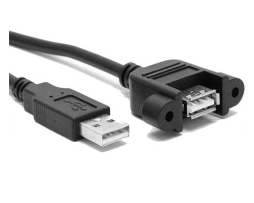 Straight USB 2.0 A Male to A Female Cable With Ears