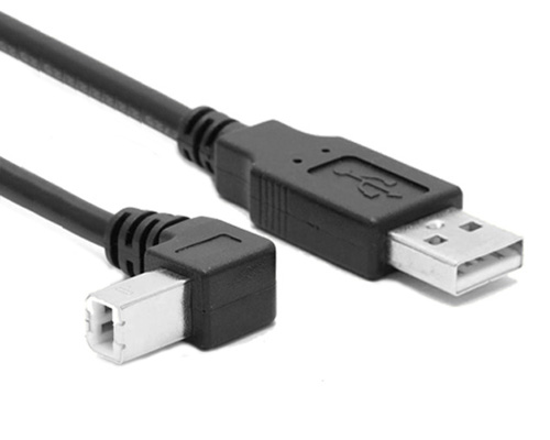 USB A Male to Down Angle Type B male 90 Degree cable