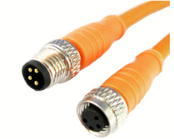 IP67 m8 4 pin connector waterproof camera cable 