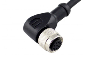 M12 Cable, Right Angled, Female Connector, Waterproof Rating IP 67/ 68