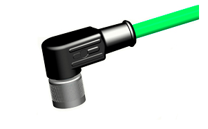 Shielded M8 Molded Cable, Right Angle, A Coding Receptacle